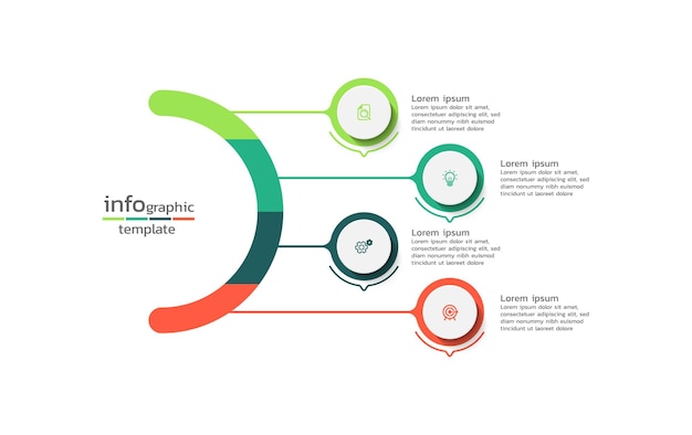 Современный бизнес-инфографический шаблон красочный дизайн