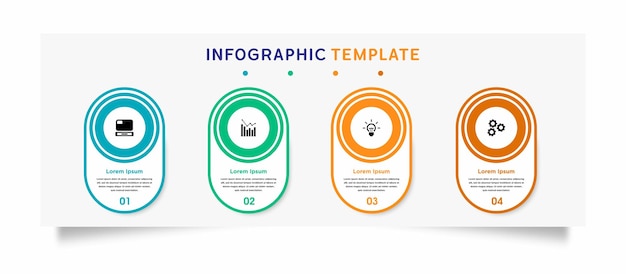 Современный бизнес-инфографический дизайн шаблона