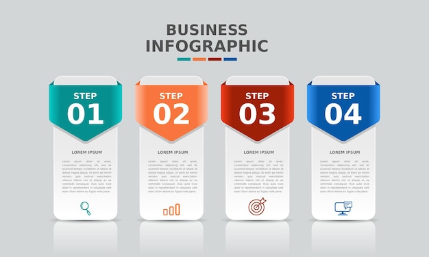 현대 비즈니스 infographic 템플릿 디자인