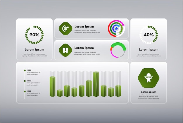Vector modern business infographics visual presentation of data