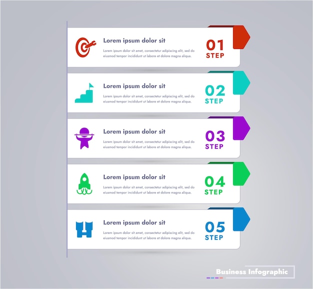 Modern business infographics visual presentation of data