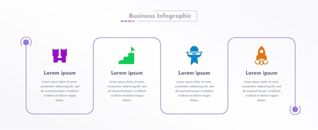 Modern business infographics visual presentation of data