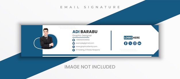 Modern business innovative enterprise email signature template design