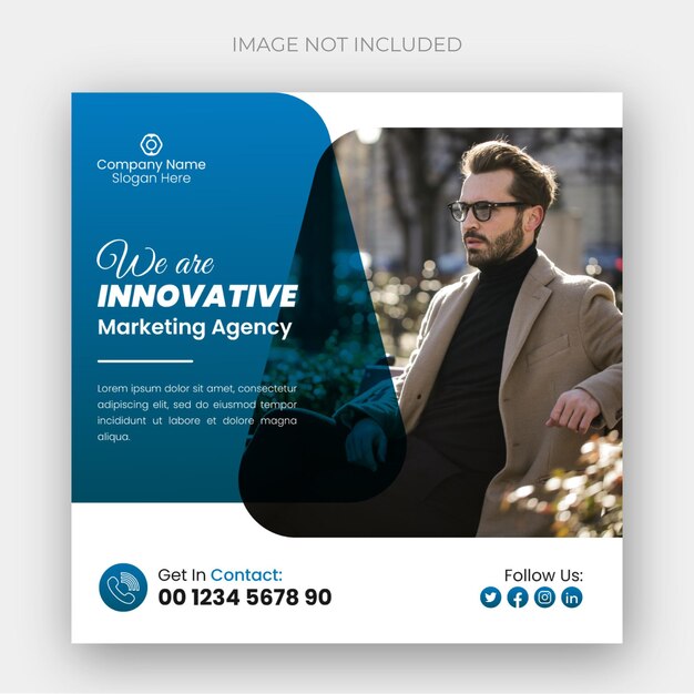 Modern business instagram post design template or web banner