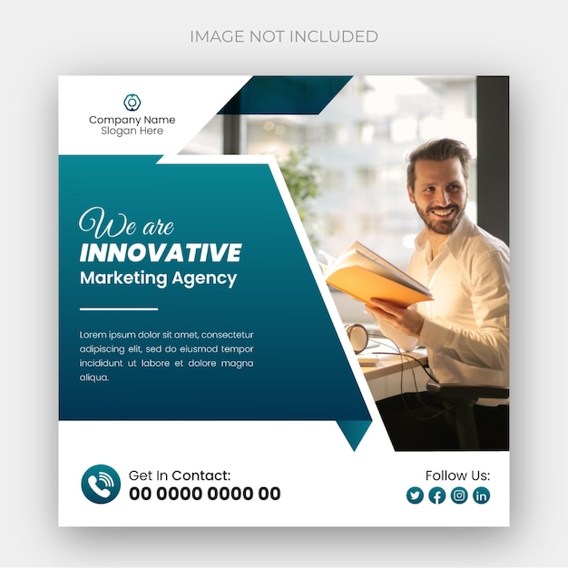 Modern business instagram post design template or web banner