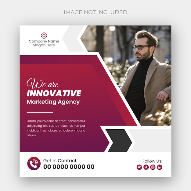 Modern business instagram post design template or web banner