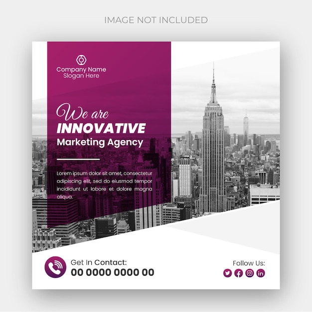 Modern business instagram post design template or web banner