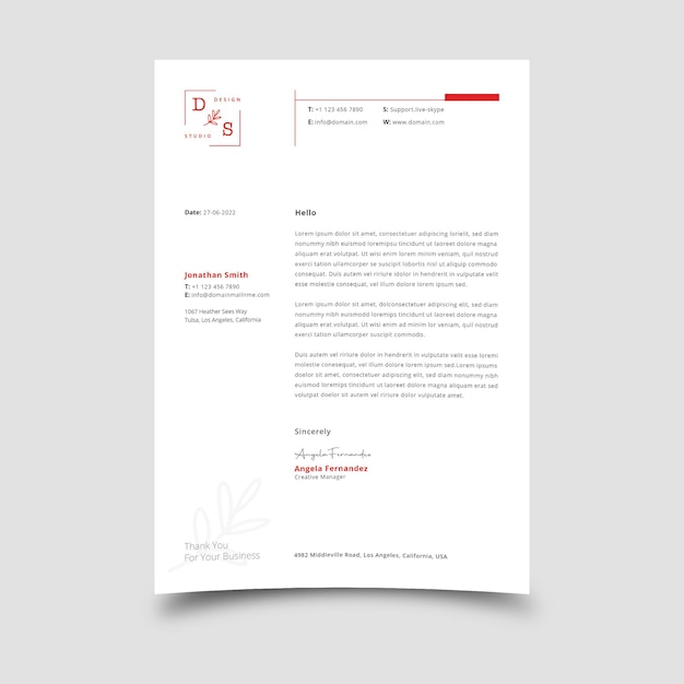 modern business invoice template
