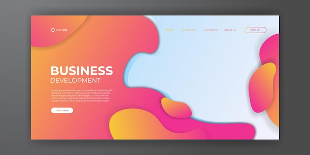 Modern business landing page abstract background. web background template design with modern shape and simple technology concept. vector illustration