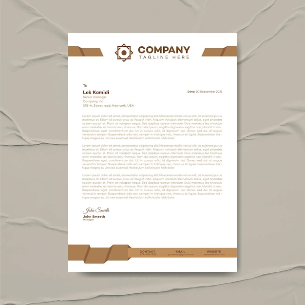 Modern business letterhead design template, corporate identity, corporate letterhead, stationery