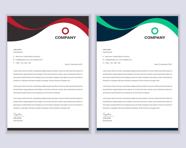 Modern business letterhead design template