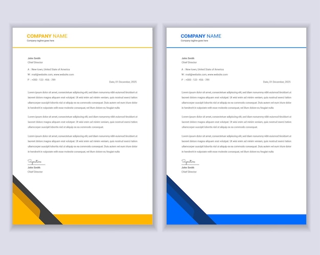 Modern business letterhead design template