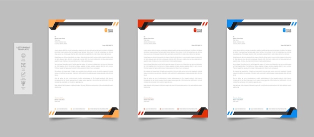 modern business letterhead design template