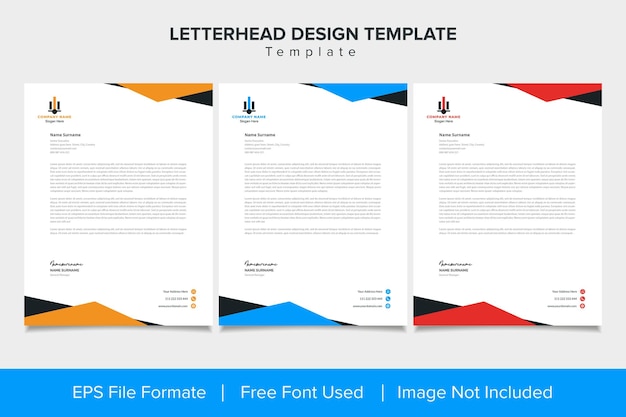 Modern business letterhead design template