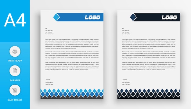 Modern business letterhead design template