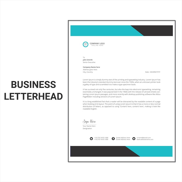 Modern Business Letterhead Design