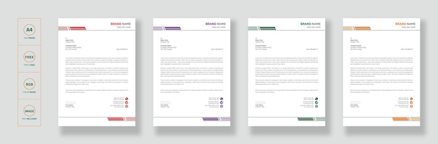 Vector modern business letterhead design