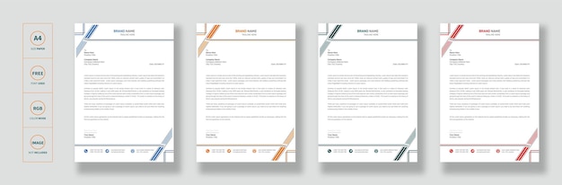 Modern business letterhead design