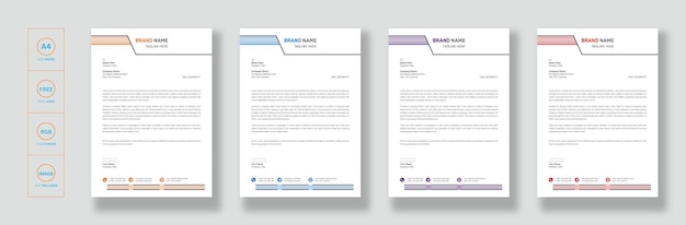 Modern business letterhead design