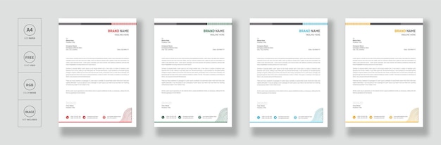 현대 비즈니스 레터헤드 디자인
