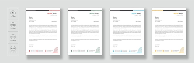 Modern business letterhead design