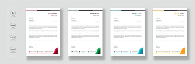 Modern business letterhead design