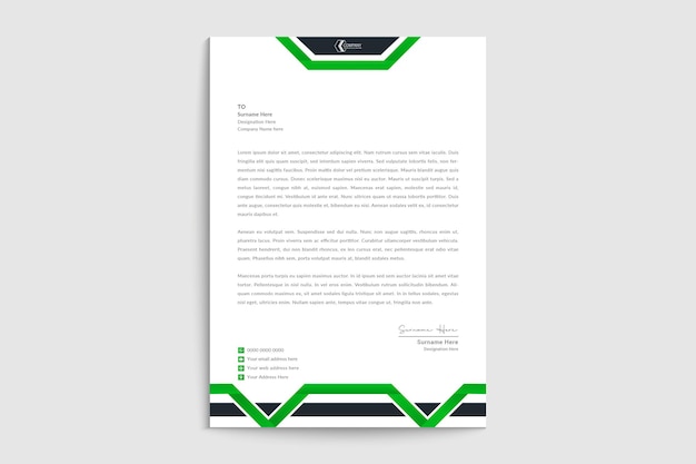 Modern business letterhead design