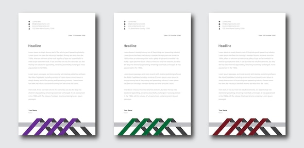 Modern business letterhead design