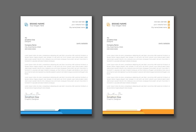 Modern business letterhead design