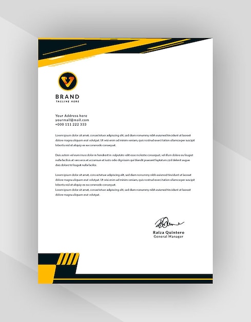 Modern business letterhead template Free AI