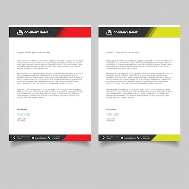 Modern business letterhead template