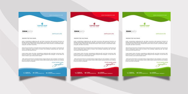 Modern business letterhead template