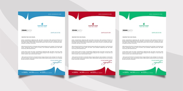 Modern business letterhead template