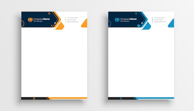 Modern business letterhead template