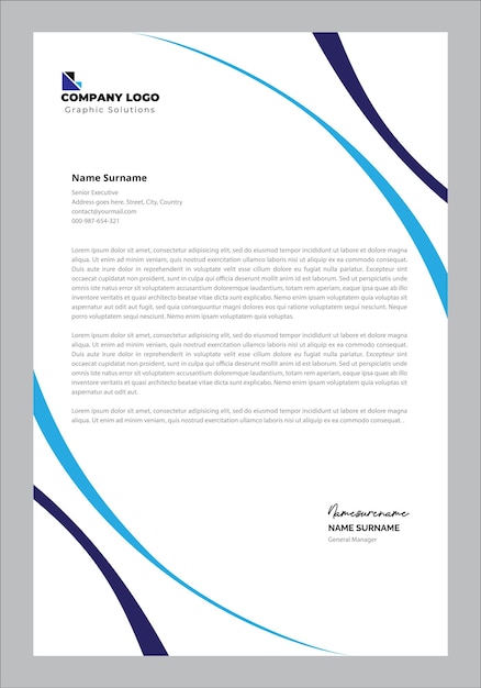 Modern business letterhead template