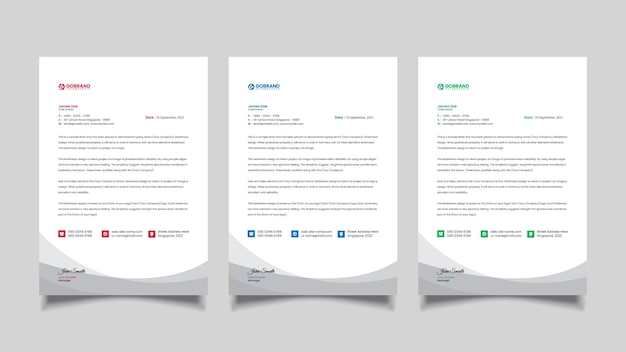 Vector modern business letterhead template