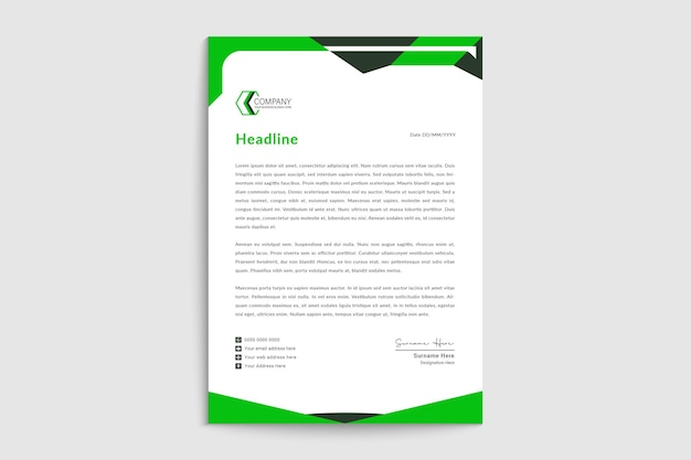 Modern business letterhead template