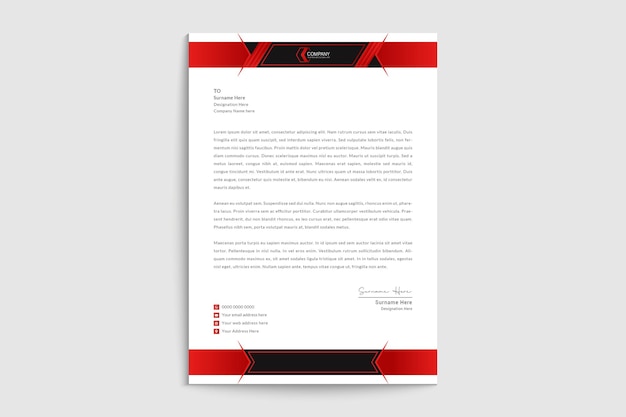 Modern business letterhead template