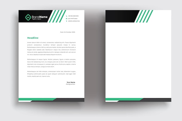 Vector modern business letterhead template