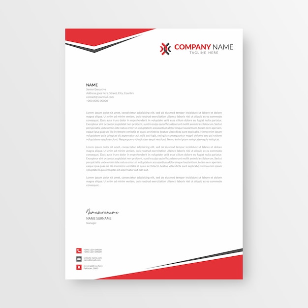 Vector modern business letterhead template