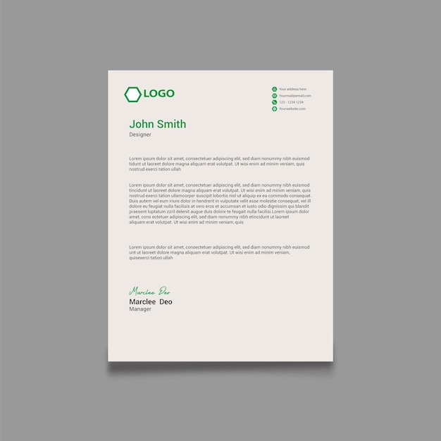 modern business letterhead templet