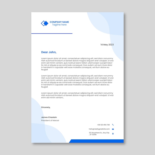 Modern Business Letterhead Vector Template