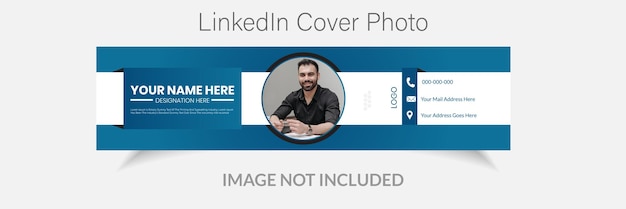 Vector modern business linkedin cover design template