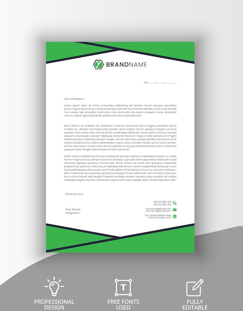 Modern business and luxury law firm letterhead