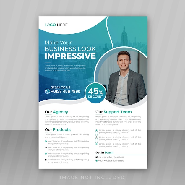 Modern business multipurpose flyer design and brochure cover page