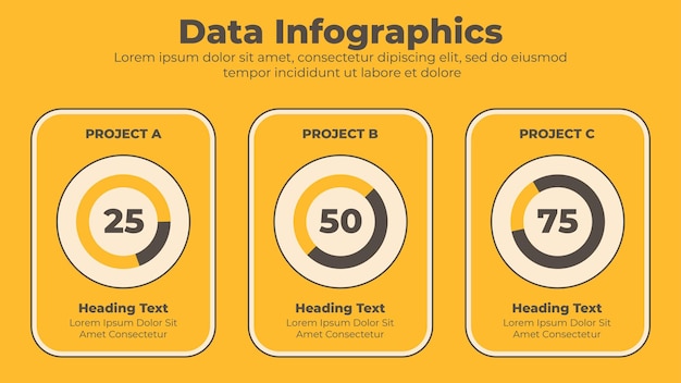 현대 비즈니스 원형 차트 infographic 템플릿