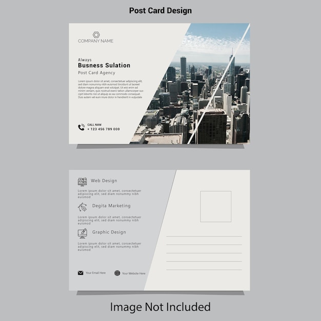 Modern Business Post Card Post Card Design Template