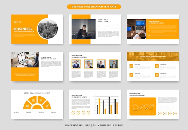 Vector modern business powerpoint presentation slide template design