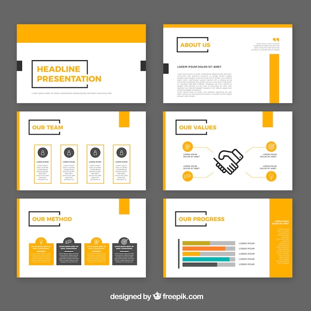 Vector modern business presentation template