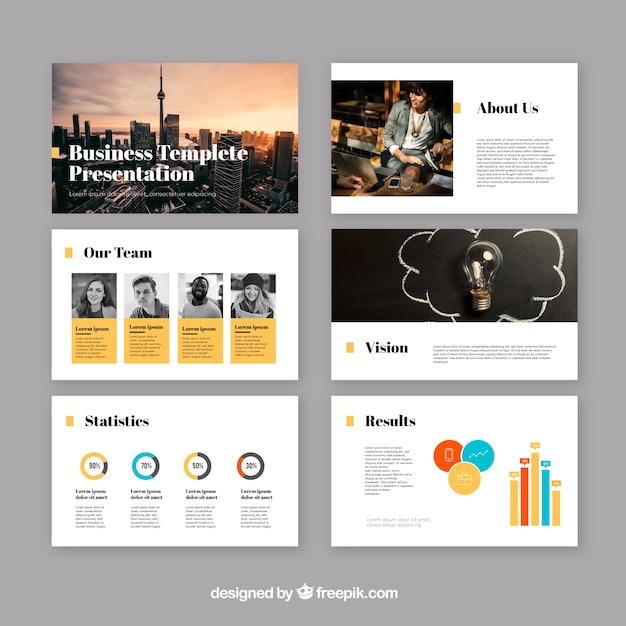 Vector modern business presentation template